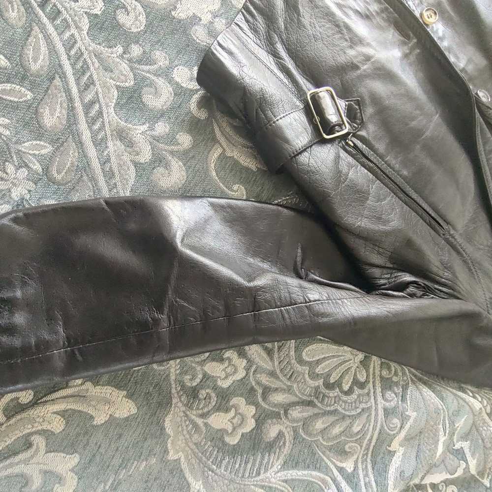 Vintage Leather Men's Biker Jacket Size 42 - image 5