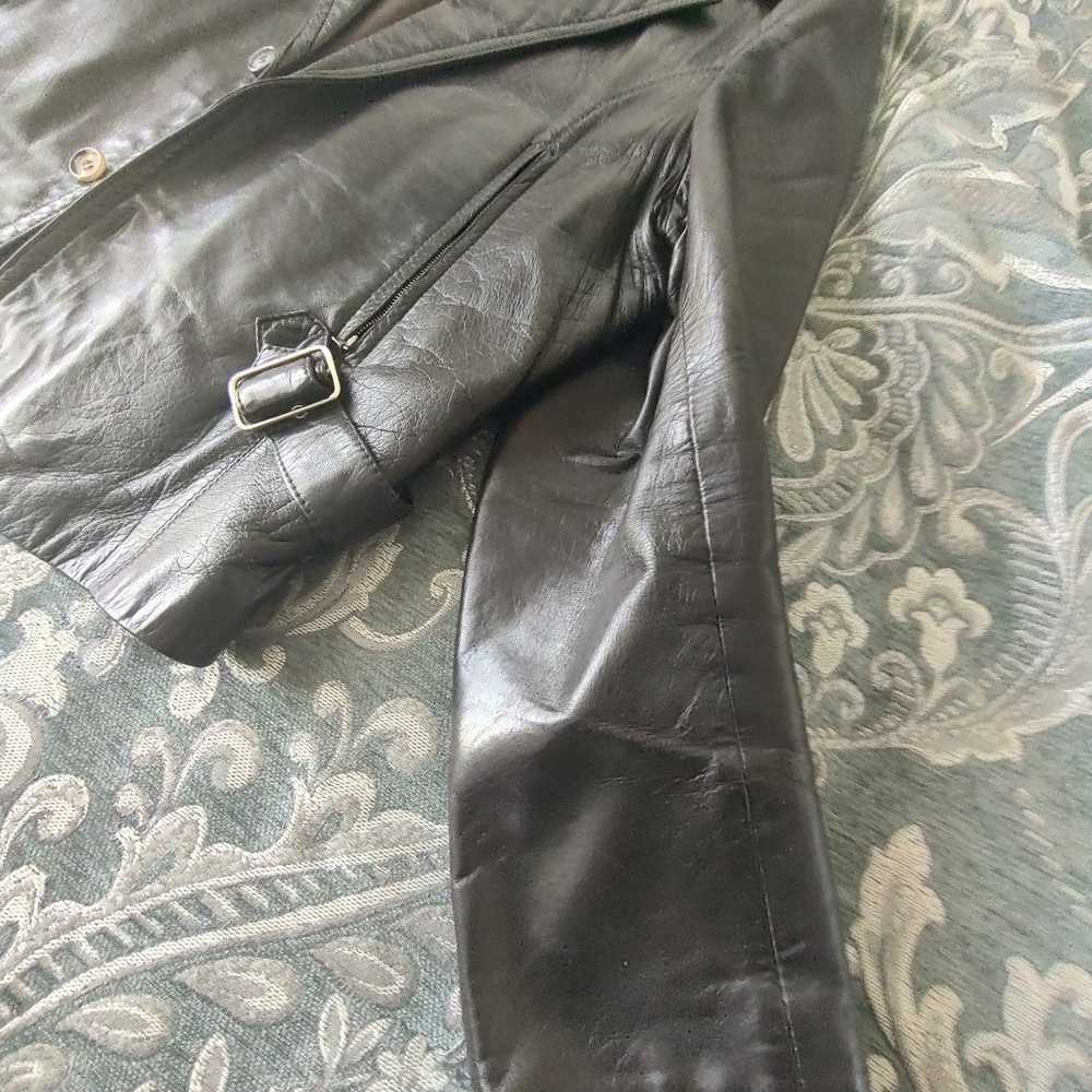 Vintage Leather Men's Biker Jacket Size 42 - image 6