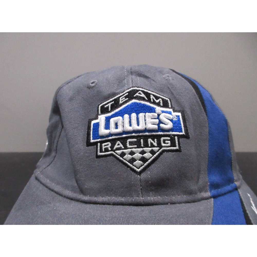 NASCAR Nascar Hat Cap Strap Back Gray Blue Lowes … - image 2