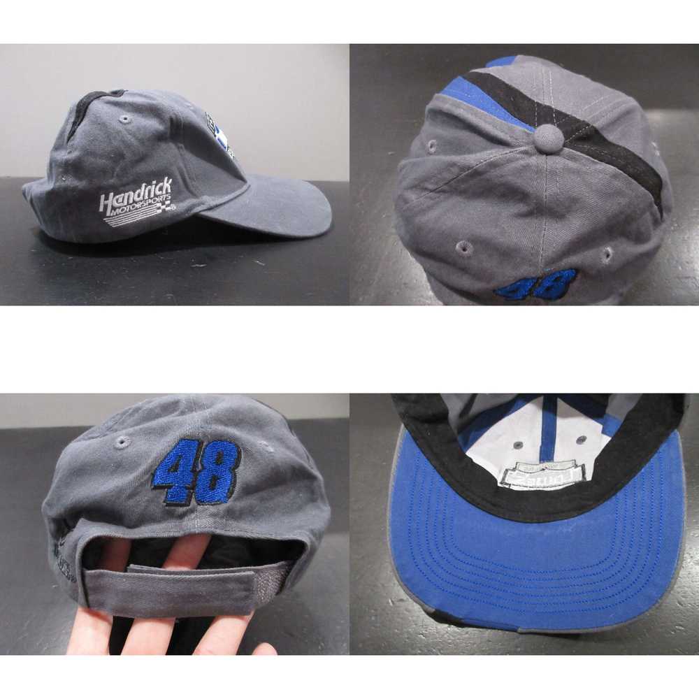 NASCAR Nascar Hat Cap Strap Back Gray Blue Lowes … - image 4