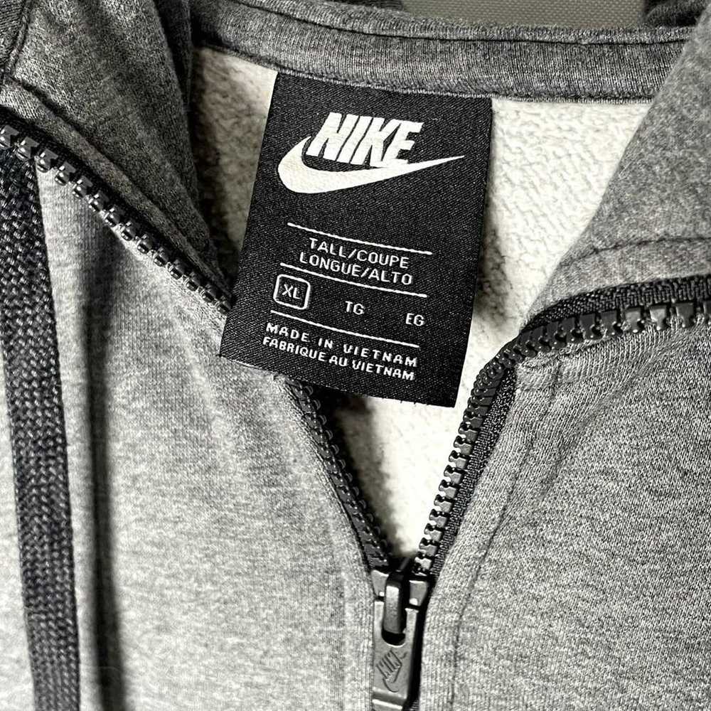 Vintage 90s Nike Gray Full Zip Lightweight Hooded… - image 7