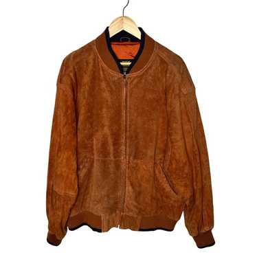 Vintage 90's London Fog Men's XL 100% Suede Bombe… - image 1