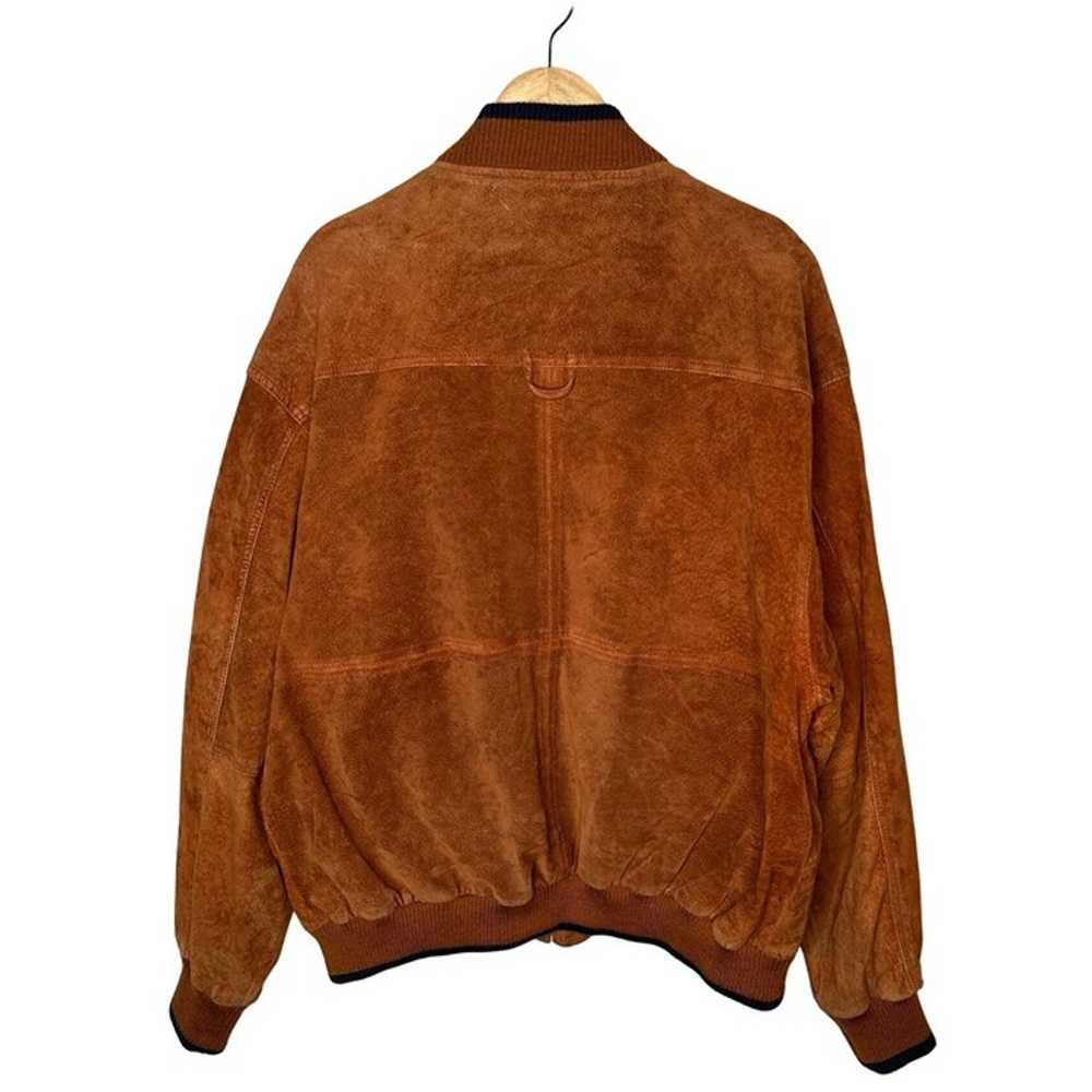 Vintage 90's London Fog Men's XL 100% Suede Bombe… - image 2