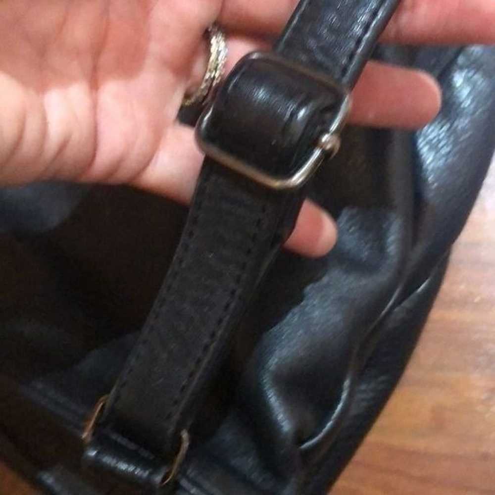 Maxx NY Black leather small backpack. - image 11