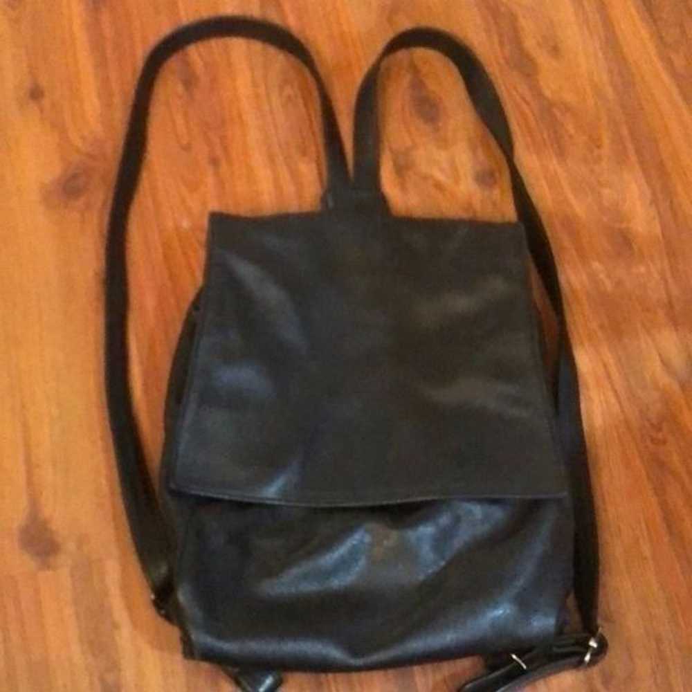 Maxx NY Black leather small backpack. - image 12