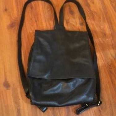 Maxx NY Black leather small backpack. - image 1