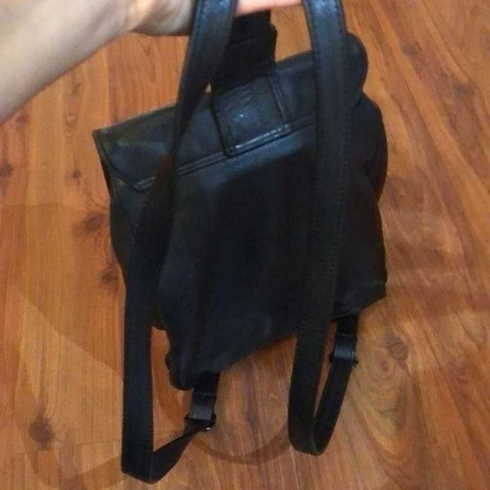Maxx NY Black leather small backpack. - image 2