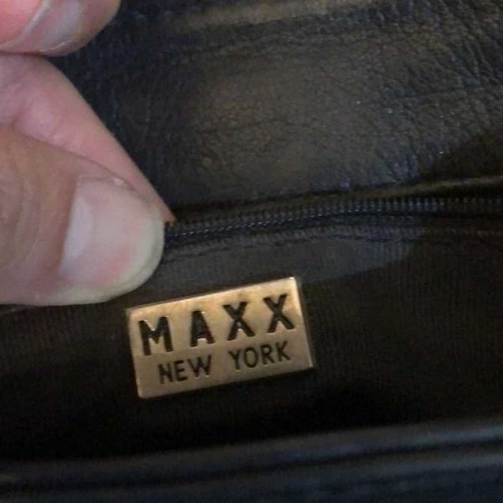 Maxx NY Black leather small backpack. - image 3