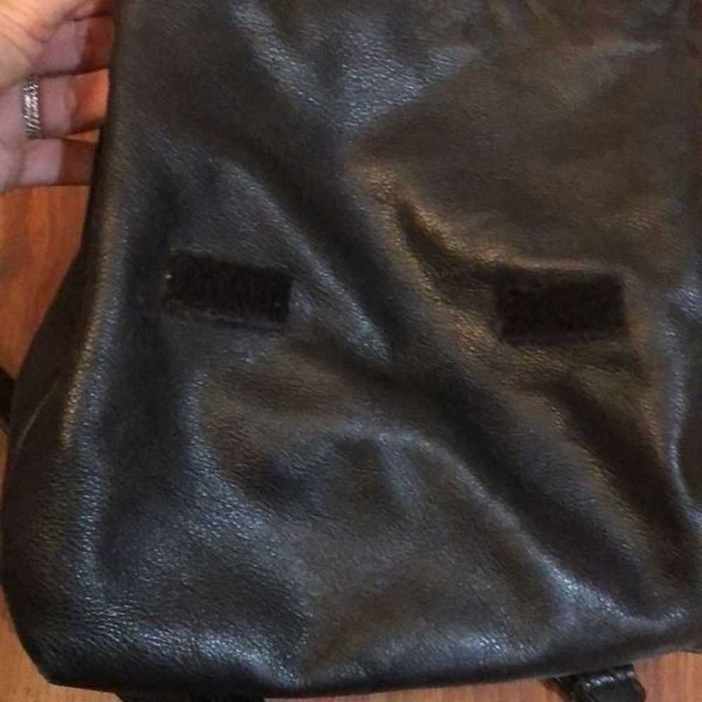 Maxx NY Black leather small backpack. - image 4