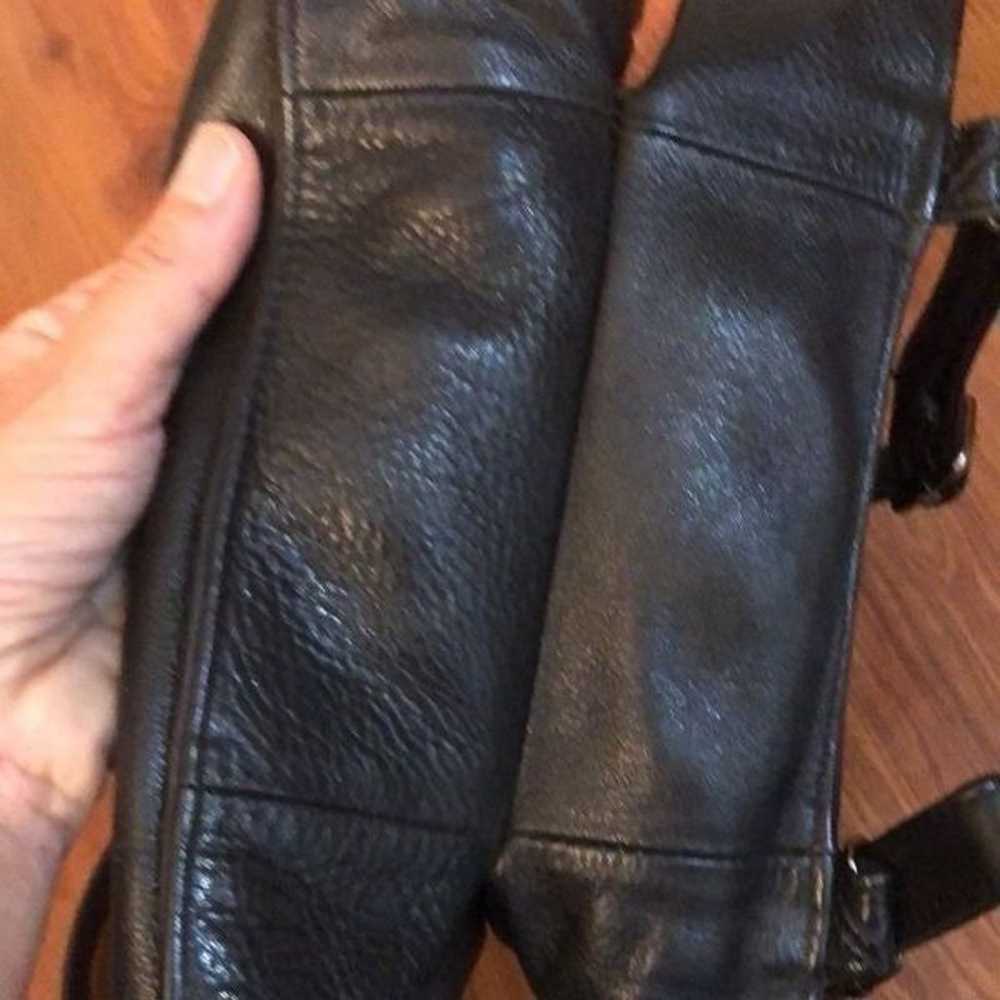 Maxx NY Black leather small backpack. - image 5