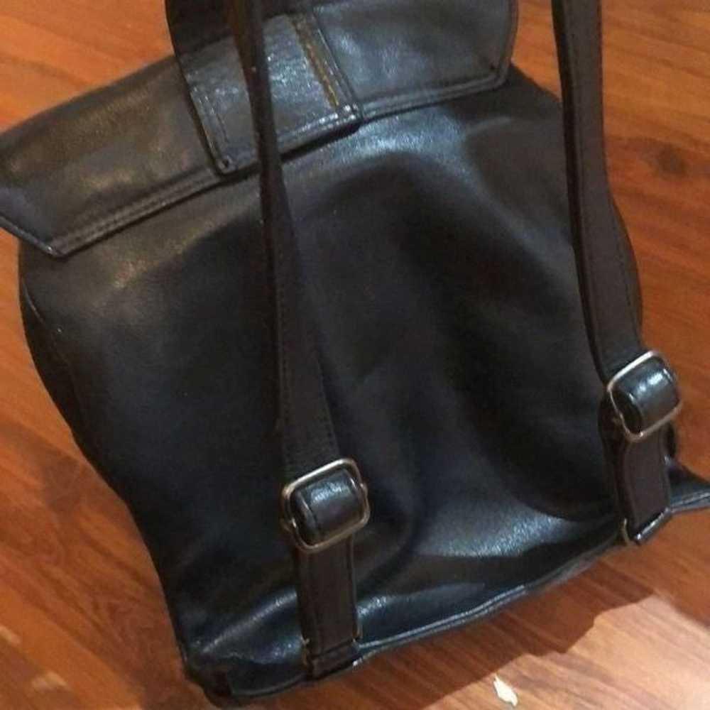 Maxx NY Black leather small backpack. - image 8
