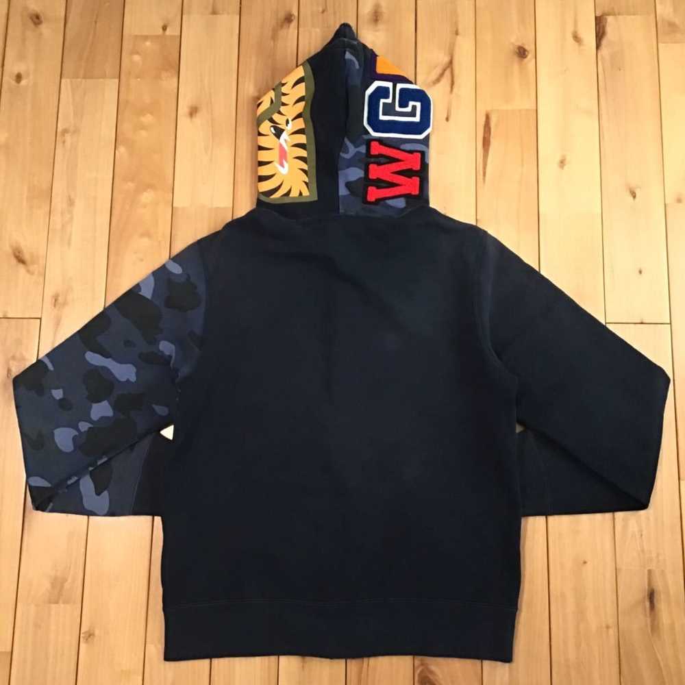 Bape BAPE Navy × Blue camo Shark full zip hoodie … - image 2