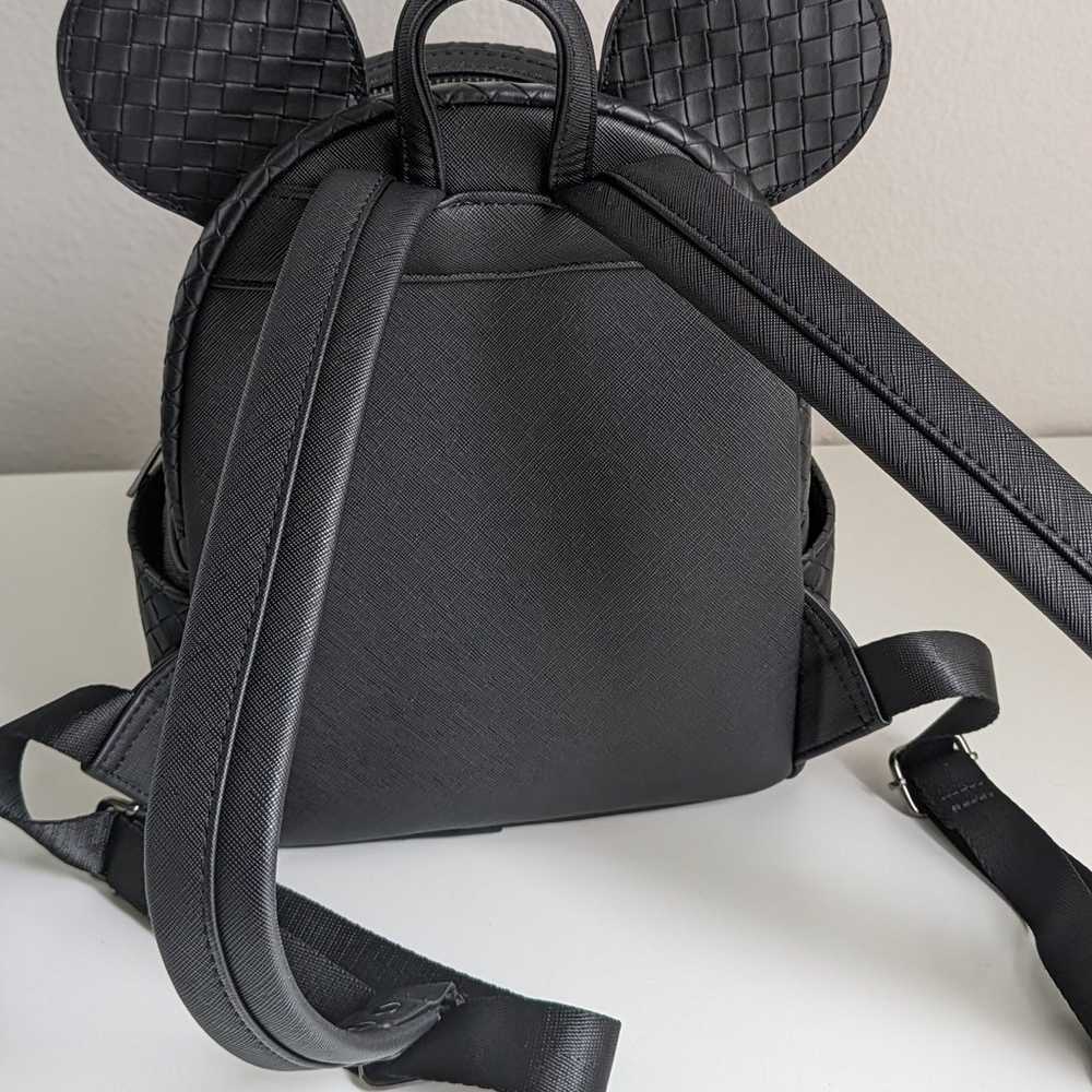 Black Woven Loungefly Mini Backpack - image 3