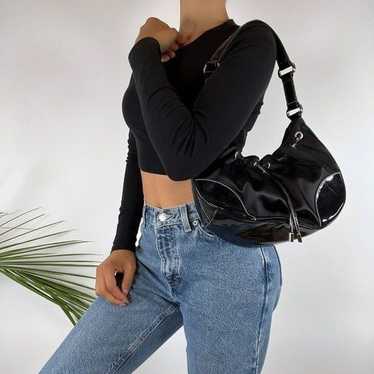 Vintage Y2K Indie Grunge Black Shoulder Bag Small 