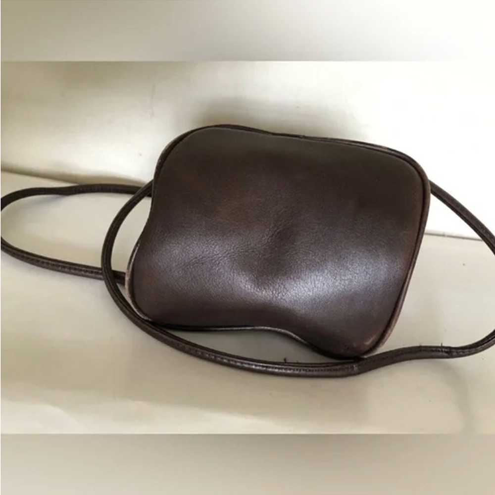 DKNY vintage leather bucket brown shoulder or cro… - image 6