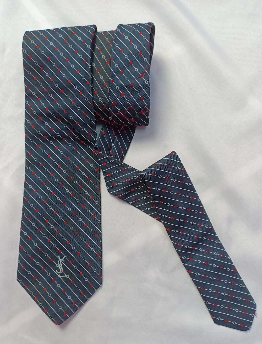 Ysl Pour Homme - Ysl Yves Saint Laurent Neck Tie Monogram Striped Logo