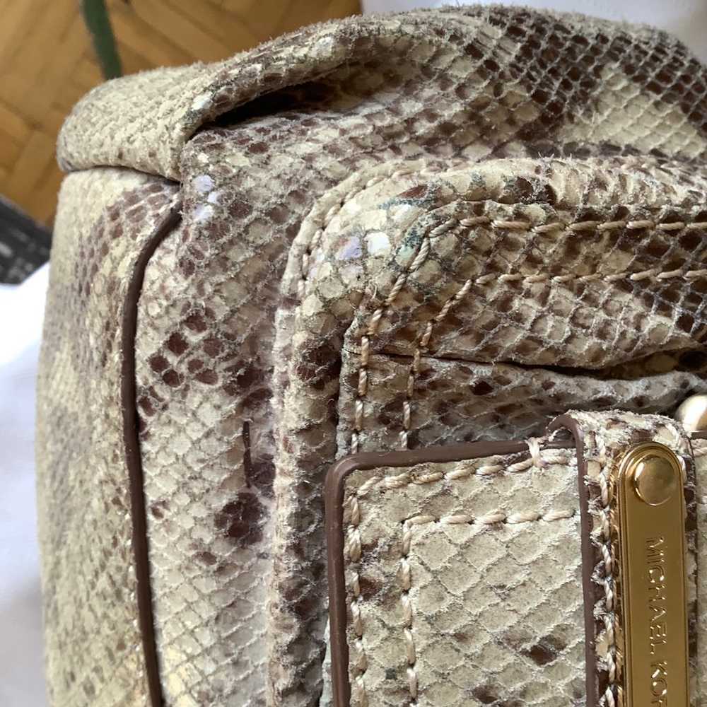 Michael Kors Acorn Snakeskin Leather Shoulder Bag - image 12
