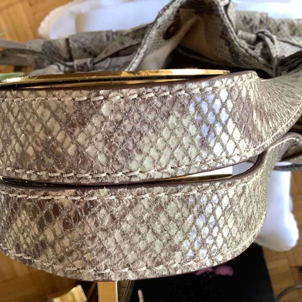 Michael Kors Acorn Snakeskin Leather Shoulder Bag - image 9