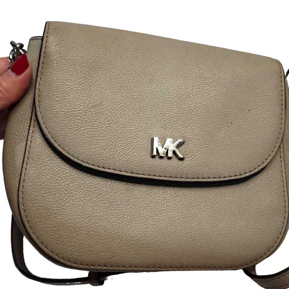 Michael Kors Womens Mott Crossbody Bag Gray Leath… - image 2