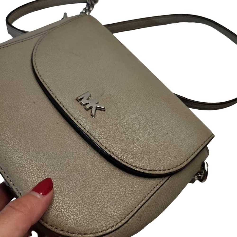 Michael Kors Womens Mott Crossbody Bag Gray Leath… - image 7