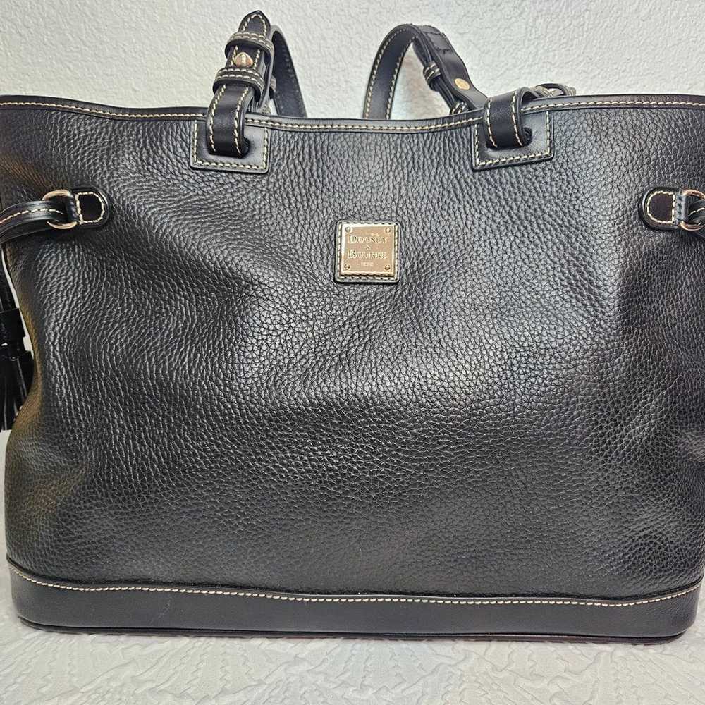 Dooney &bourke black pebbled leather purse - image 1