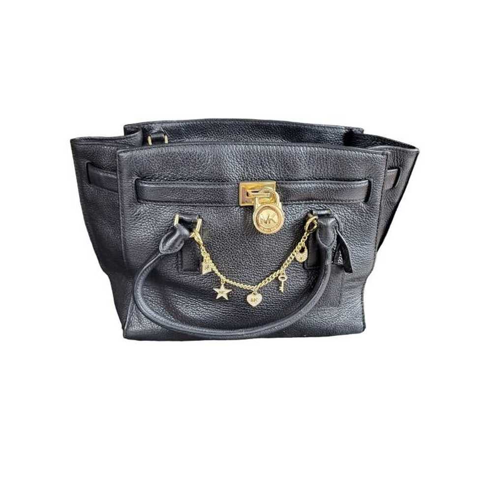 Michael Kors Womens Tote Bag Black Pebbled Leathe… - image 1