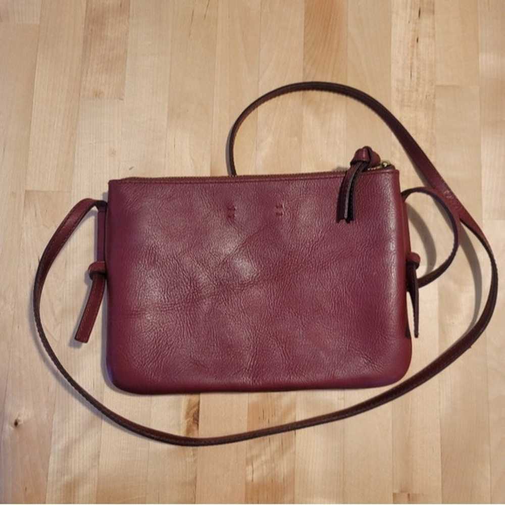 Madewell The Knotted Leather Crossbody Bag Red - image 3