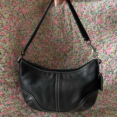 Vintage 2000s COACH Soho 4283 Black Leather Bag H… - image 1