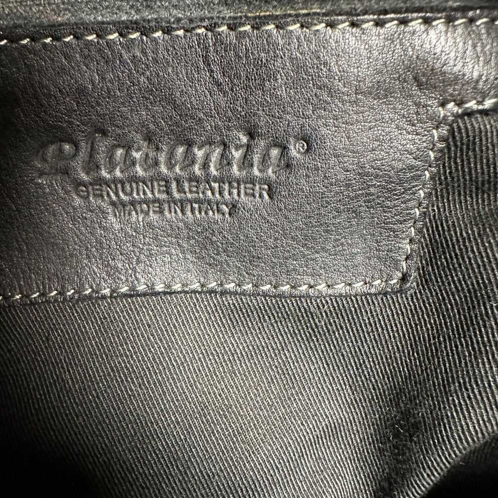 Platania Leather Black Woven Shoulder Bag - image 4