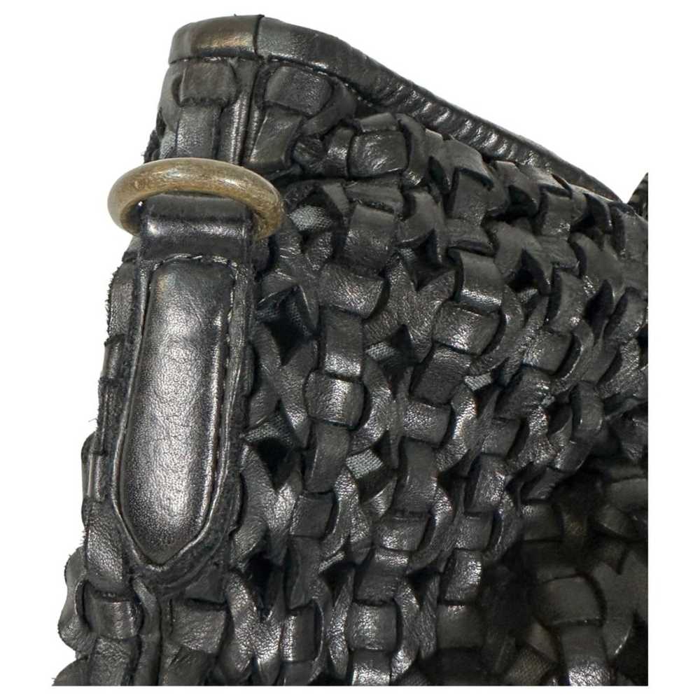Platania Leather Black Woven Shoulder Bag - image 5