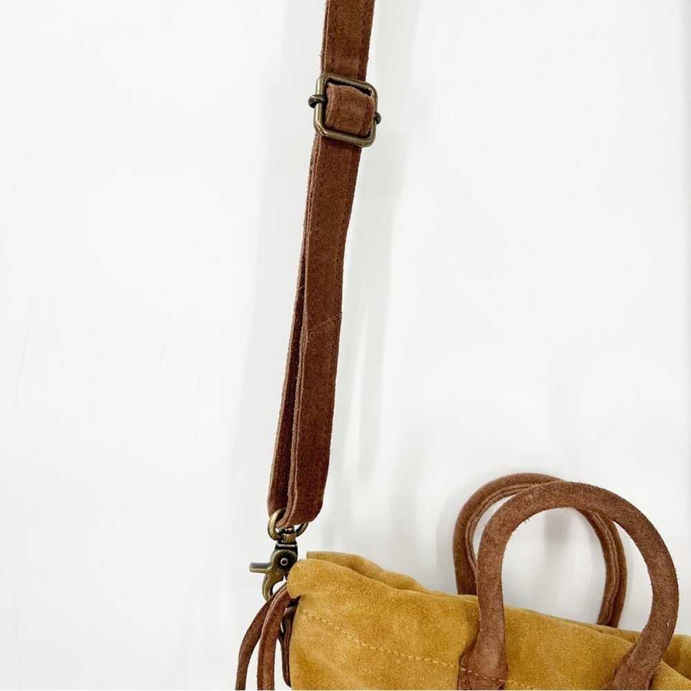 NEW Free People Scout Suede Bucket Bag Tan - image 6
