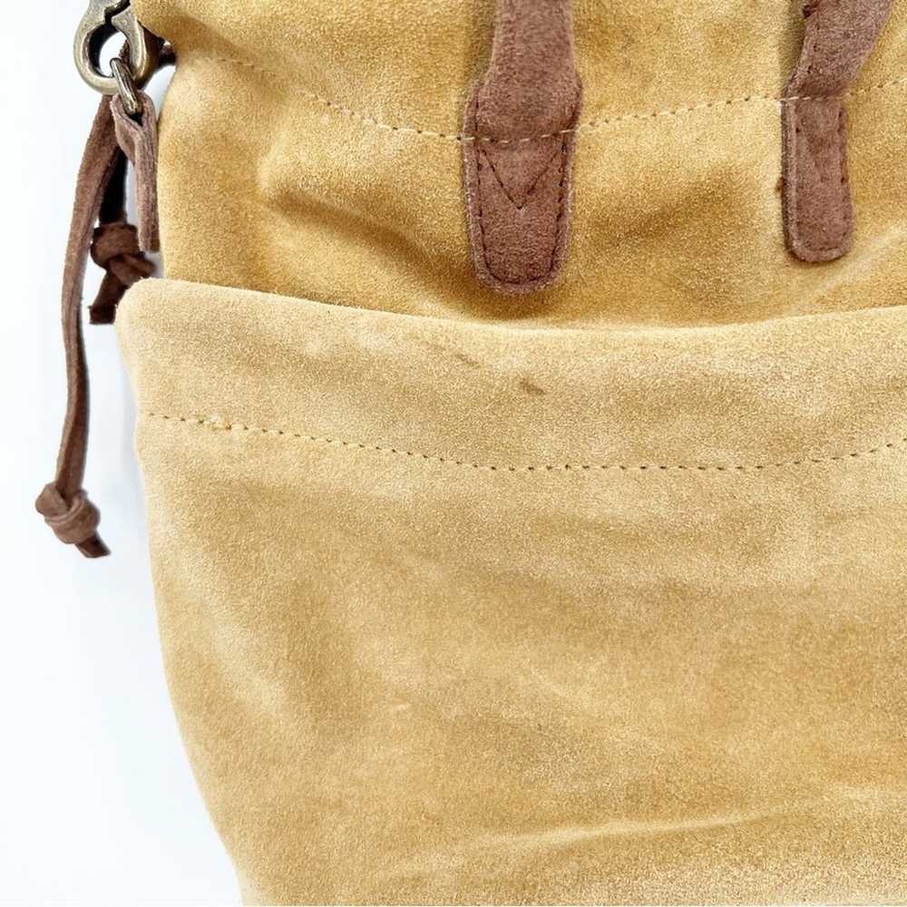 NEW Free People Scout Suede Bucket Bag Tan - image 7