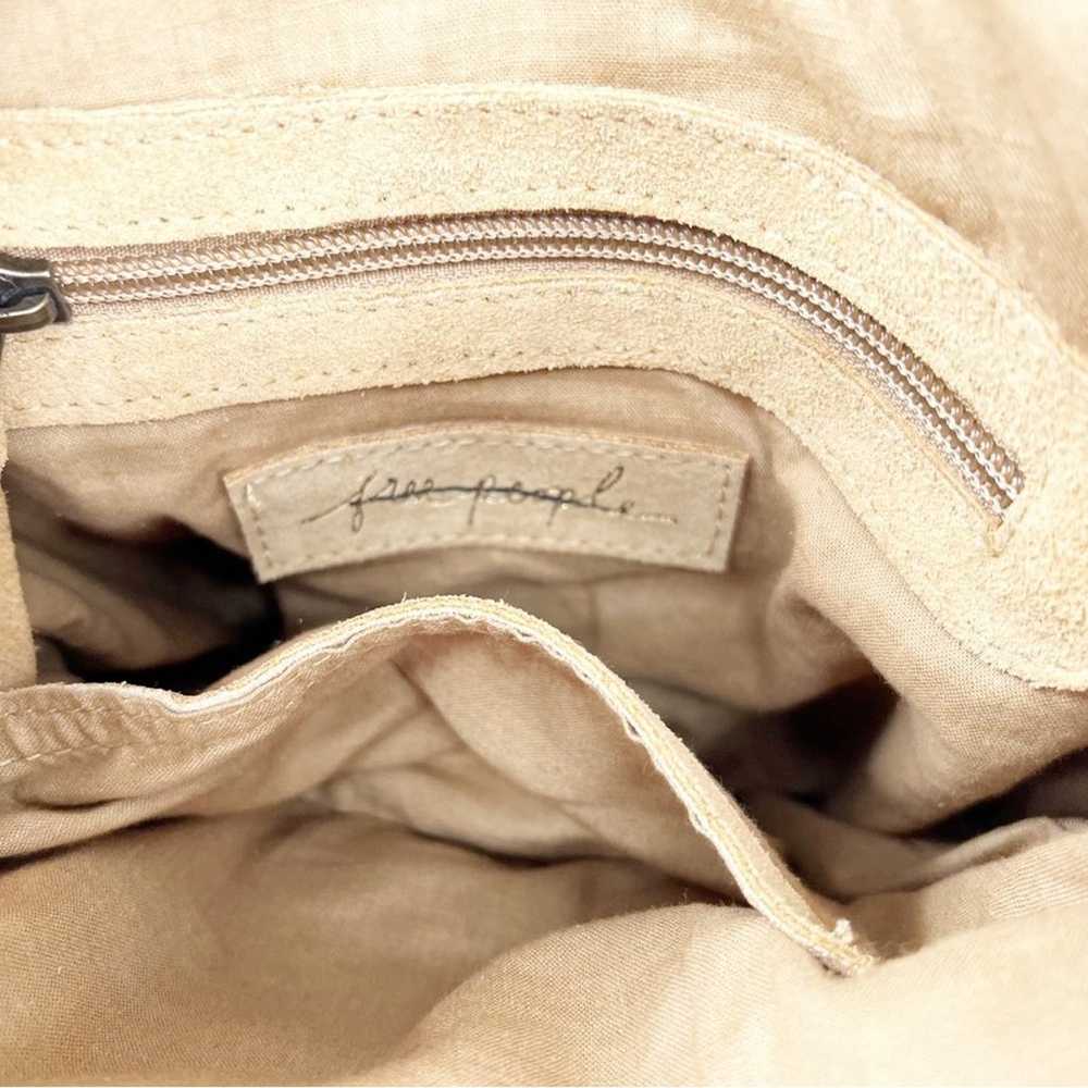 NEW Free People Scout Suede Bucket Bag Tan - image 8