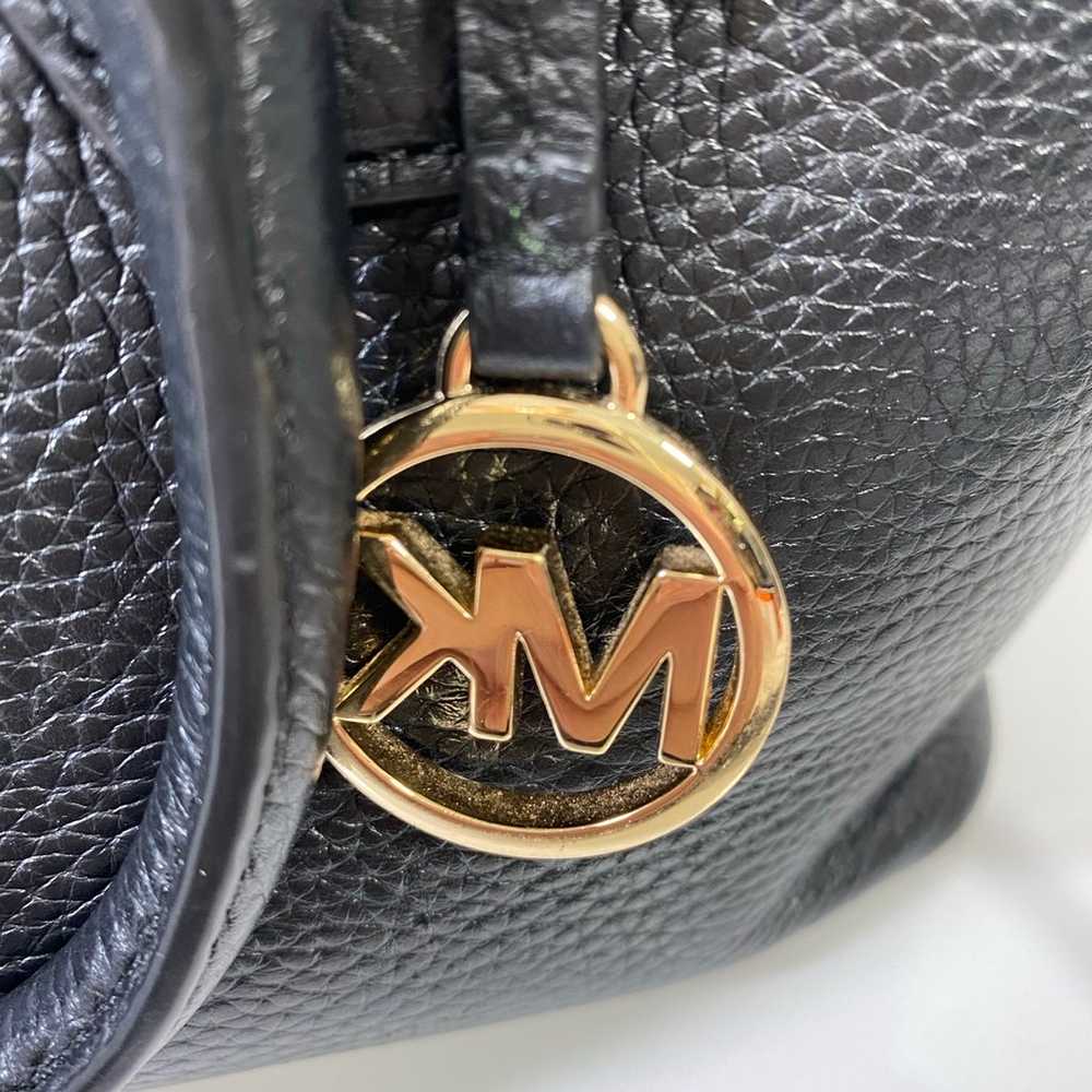 Michael Kors Camille Black Pebbled Leather Small … - image 2