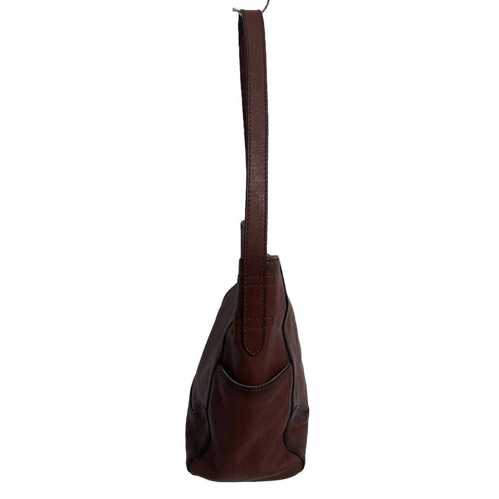 Frye Side Pockets Cognac Brown Leather Hobo Shoul… - image 4