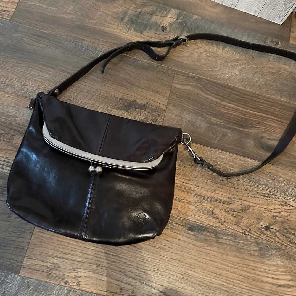 Patricia Nash Leather Kiss Lock Fold Up Bag Purse… - image 1