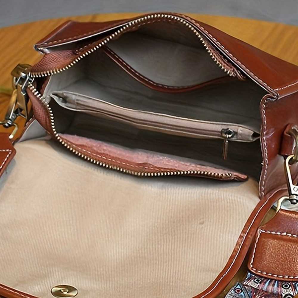 Genuine Leather Crossbody Bag Vintage Shoulder Bag - image 3