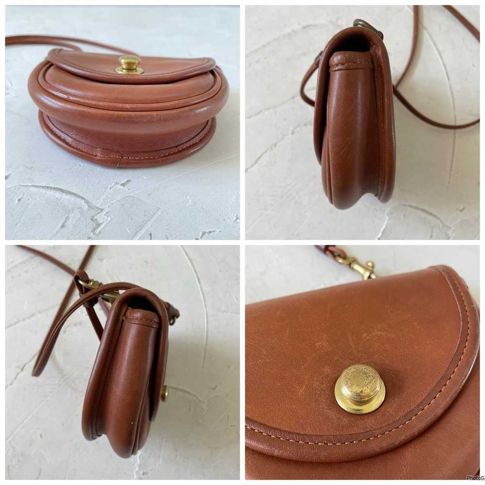 Vintage Coach Belt Bag British Tan Leather Mini F… - image 11