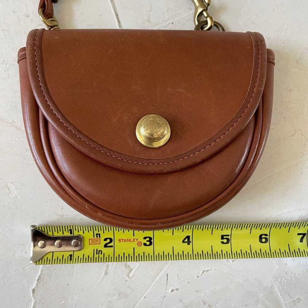 Vintage Coach Belt Bag British Tan Leather Mini F… - image 4