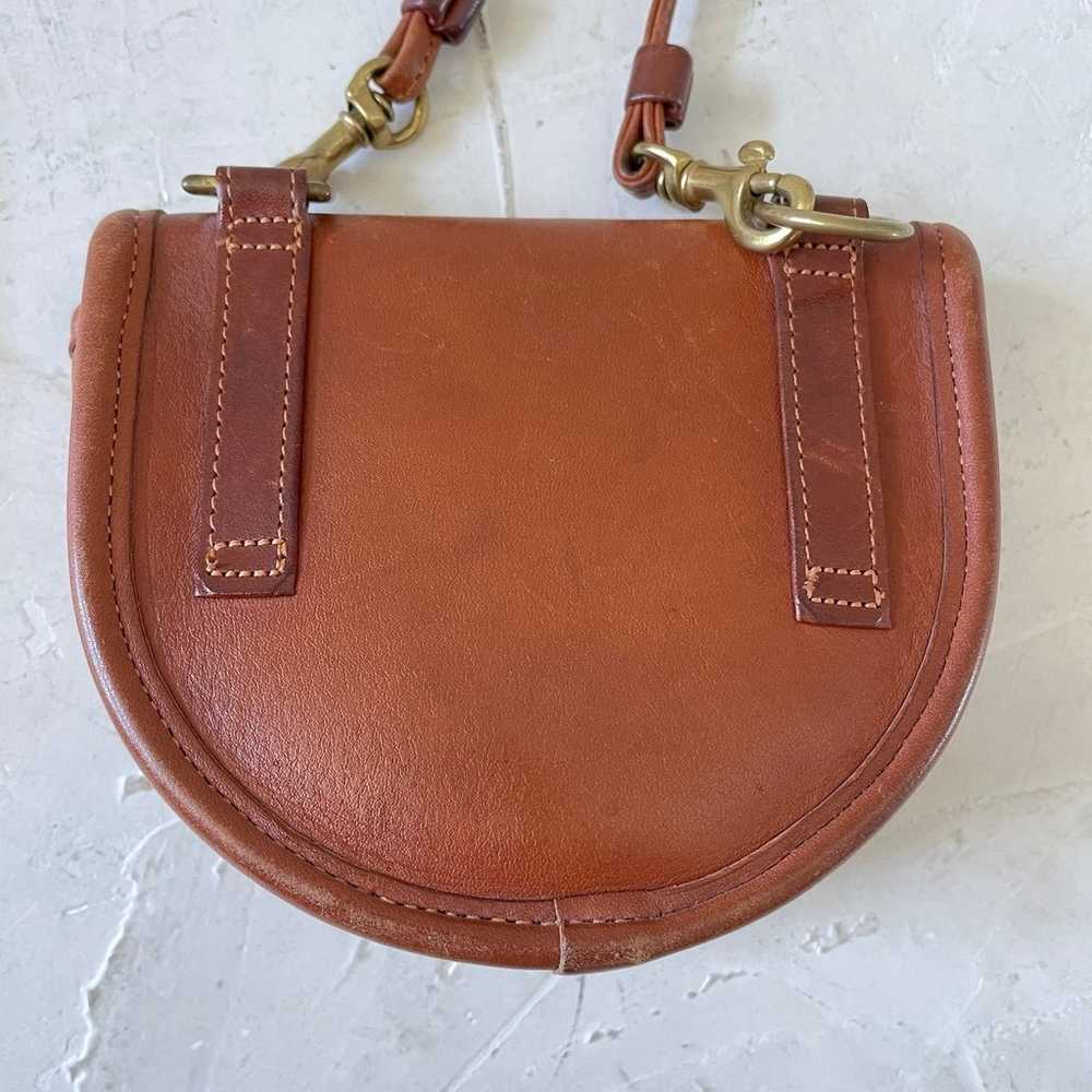 Vintage Coach Belt Bag British Tan Leather Mini F… - image 5