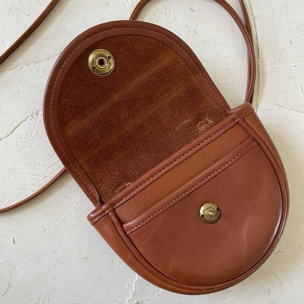 Vintage Coach Belt Bag British Tan Leather Mini F… - image 6