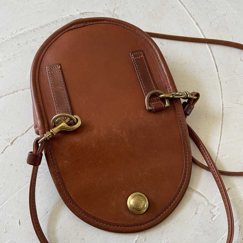 Vintage Coach Belt Bag British Tan Leather Mini F… - image 9