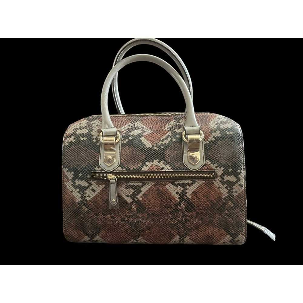 Antonio Melani Leather Snake Embossed Bag - image 1