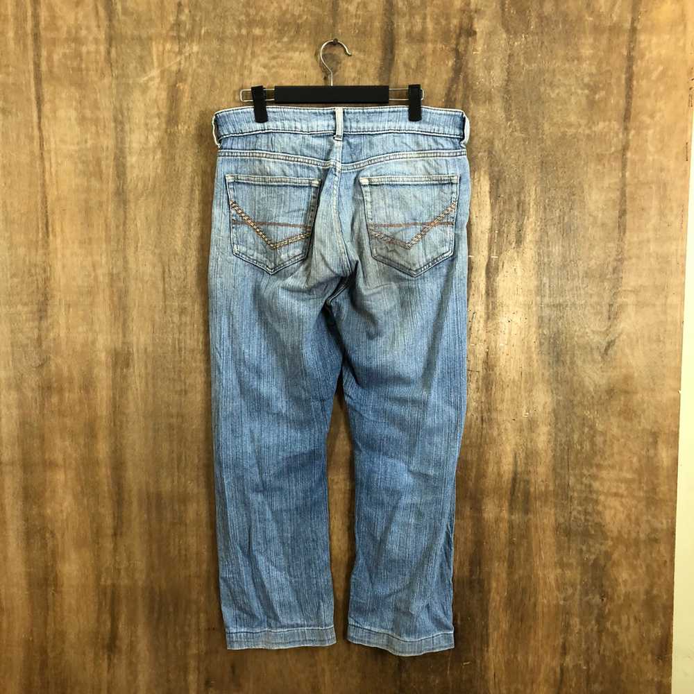 Vintage - Blue Distressed Denim Pants Patchwork #… - image 2