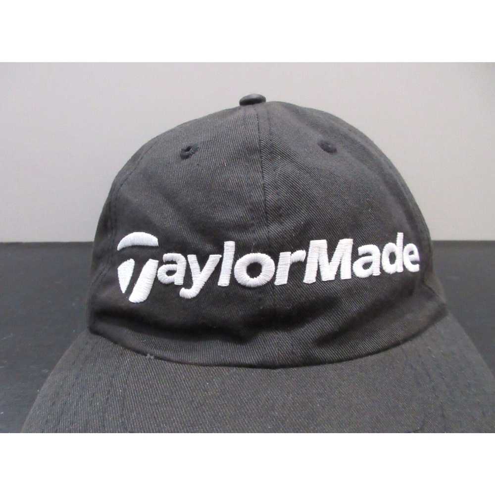 Vintage Taylormade Hat Cap Strap Back Black White… - image 2