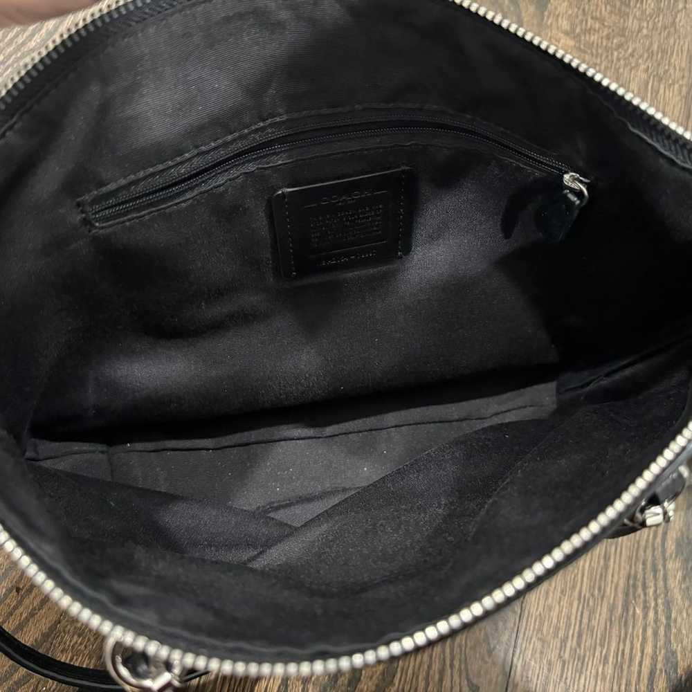 COACH Black Pebbled Leather Prairie Bag - image 4