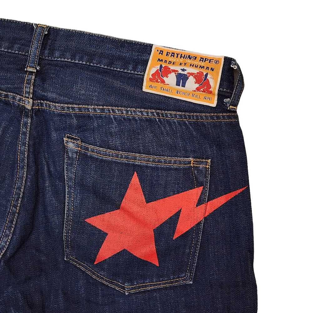 Bape Bape Jeans Bape Sta Pocket RED Denim Archive - image 4