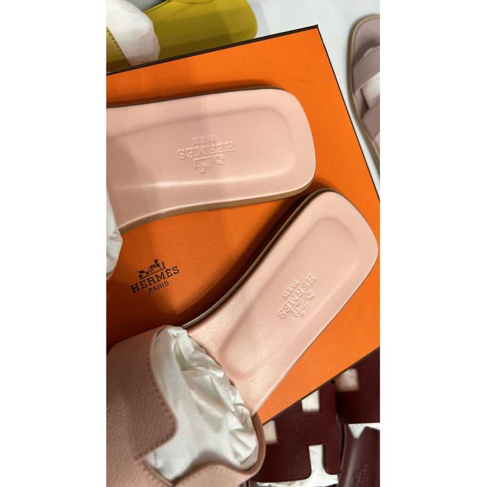 Hermès Oran leather sandal - image 2
