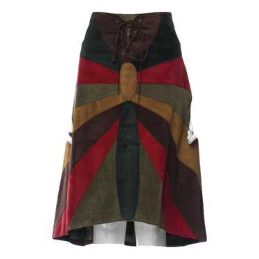 Dolce & Gabbana Leather mid-length skirt - image 1