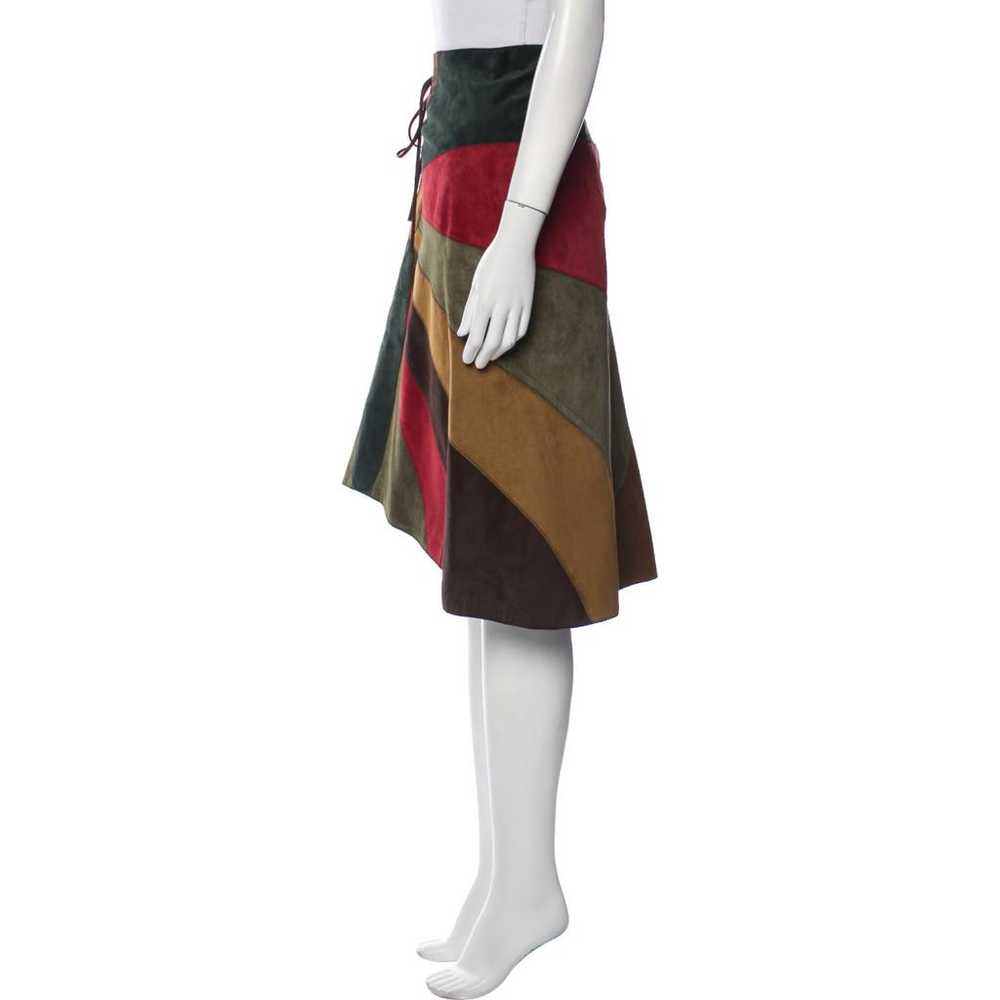 Dolce & Gabbana Leather mid-length skirt - image 2